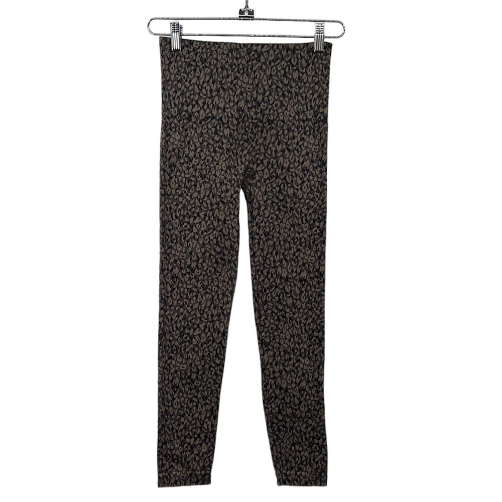 Spanx Leggings Womens‎ Medium Brown Tan Animal Print Cheetah Leopard Seamless